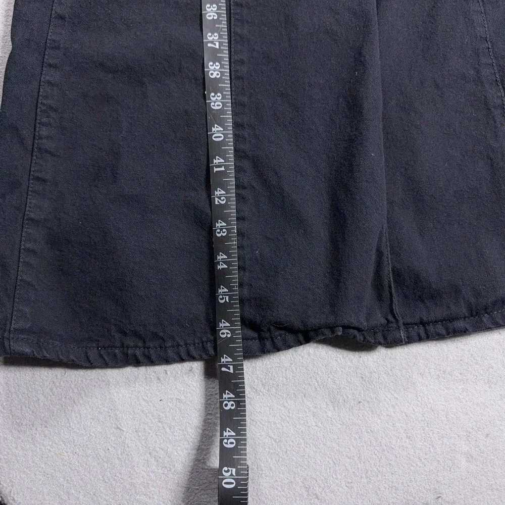 Vintage Denim Long Dress Women Medium Button Down Long Sleeve Black 90s Cottage - Picture 4 of 9